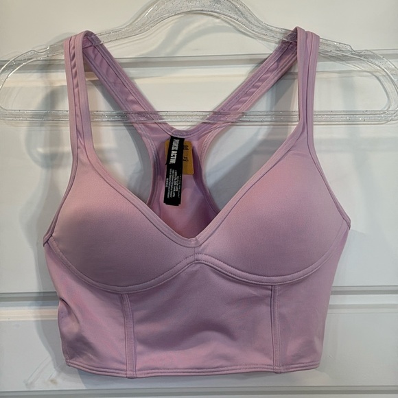 Victoria Secret PINK Sports Bra Light Purple Solid Racerback Push up Small NWT - Picture 1 of 5